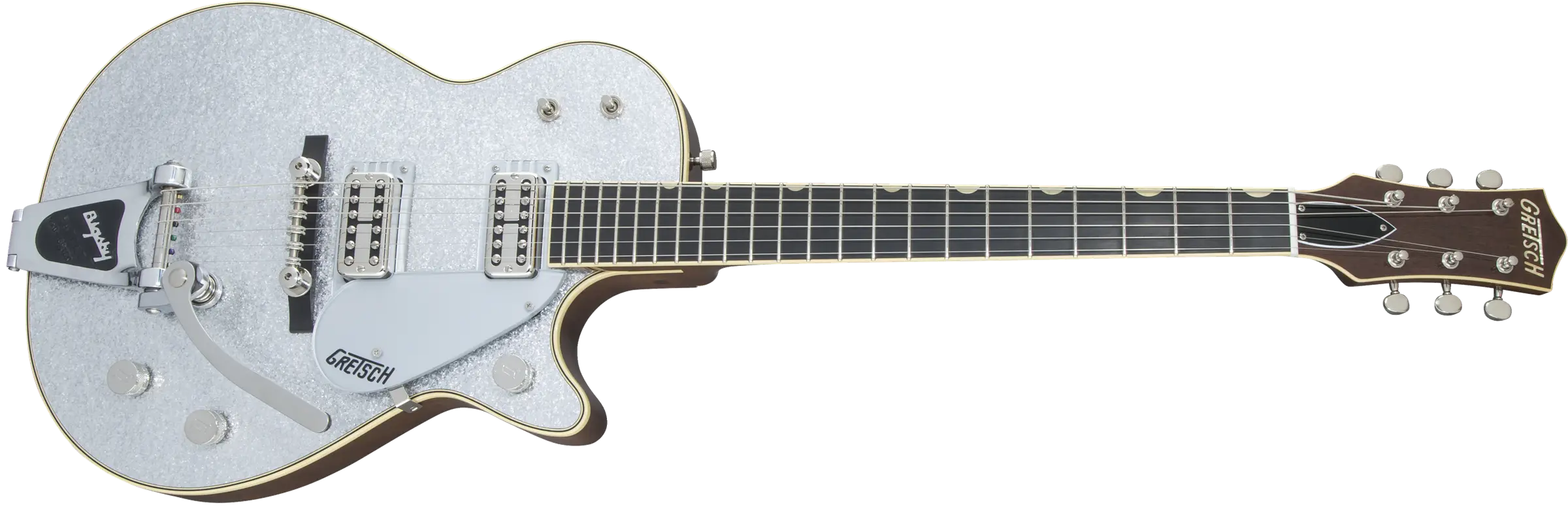Silver Electric Guitar with Vintage Style Design