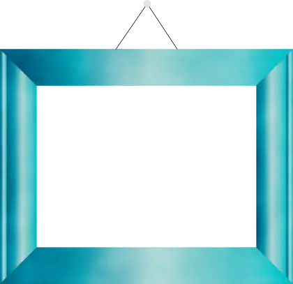 Blue Rectangular Hanging Frame Design