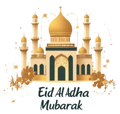 Golden Eid Al Adha Mubarak Greeting
