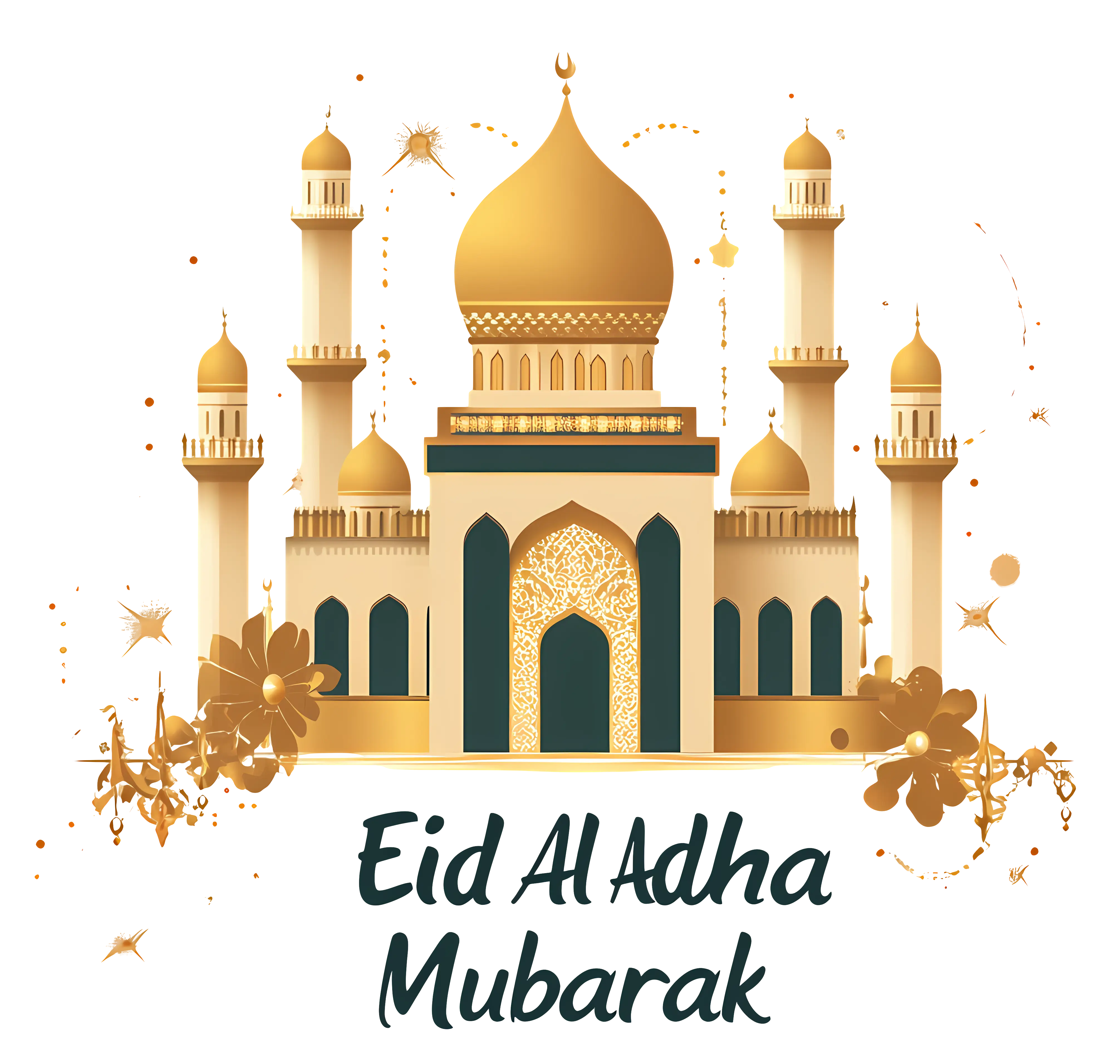 Golden Eid Al Adha Mubarak Greeting