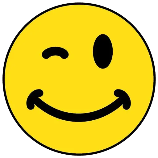 Winking Yellow Happy Face Emoji