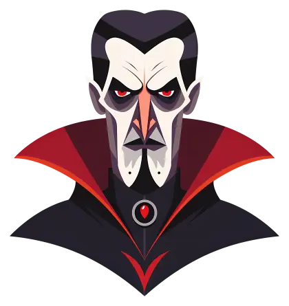 Spooky Vampire Character Illustration