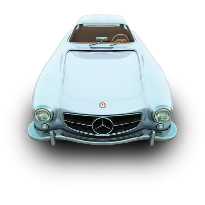 Blue Classic Car with Vintage Design