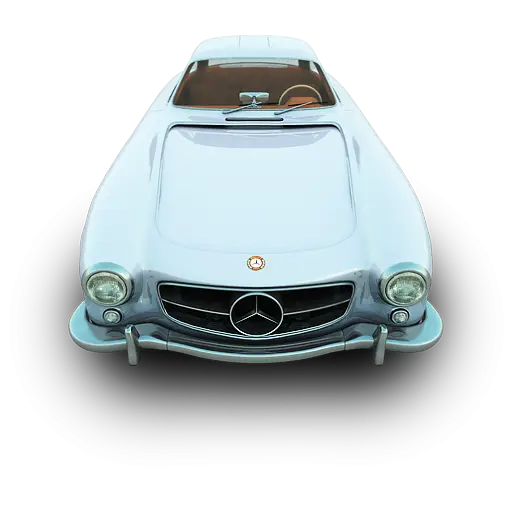 Blue Classic Car with Vintage Design