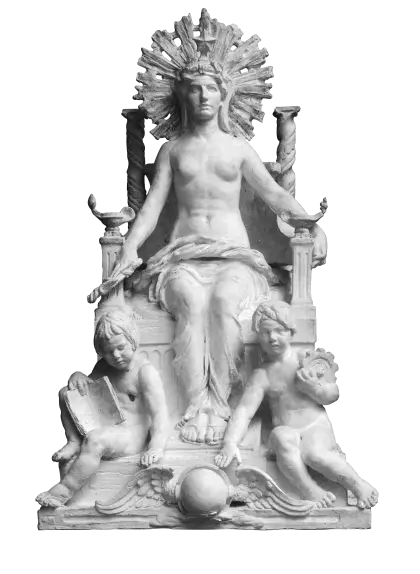 Woman Seated on Throne Statue