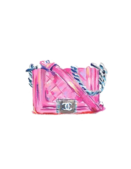 Stylish Pink Handbag Illustration