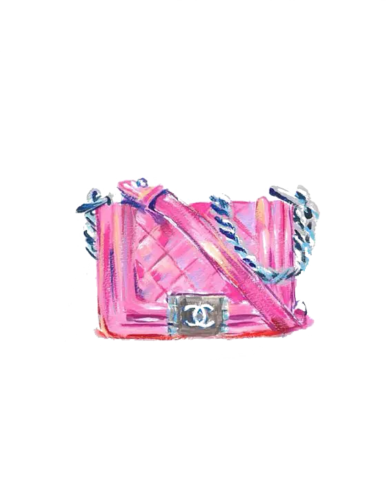 Stylish Pink Handbag Illustration