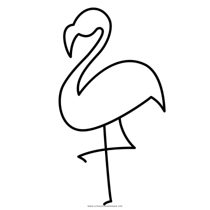 Minimalist Flamingo Line Art Illustration