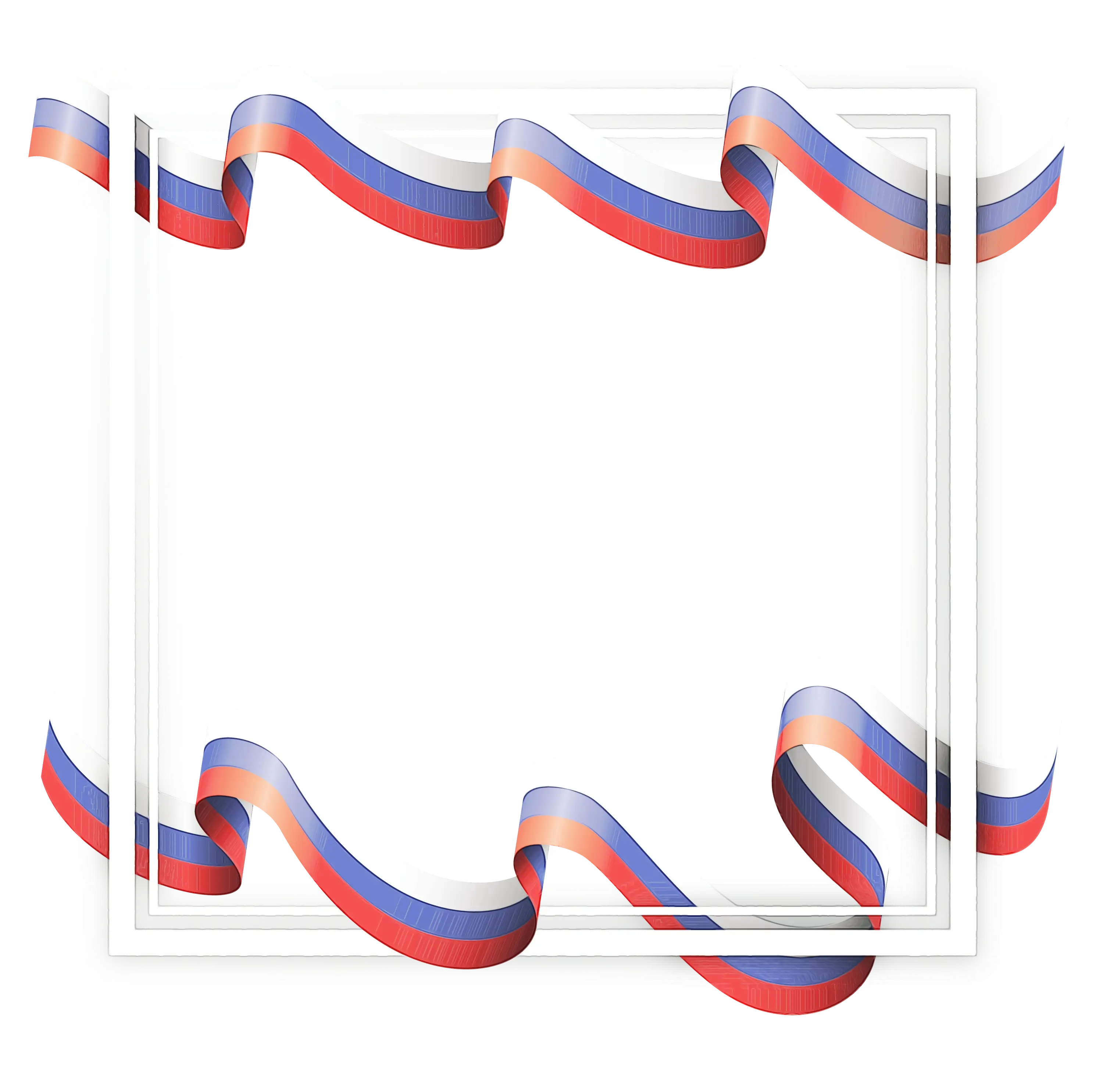 Patriotic Ribbon Frame Design