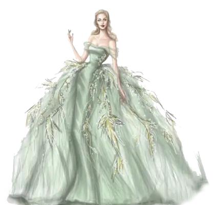 Elegant Woman in Formal Dress