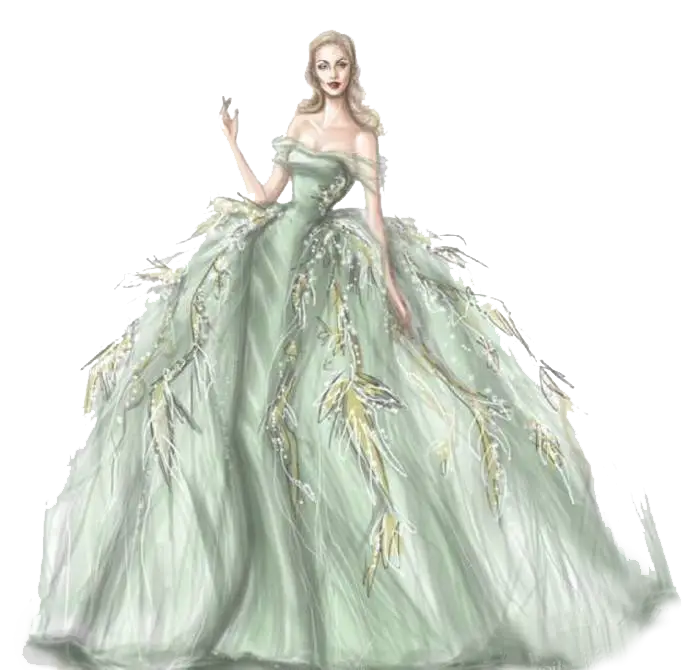 Elegant Woman in Formal Dress