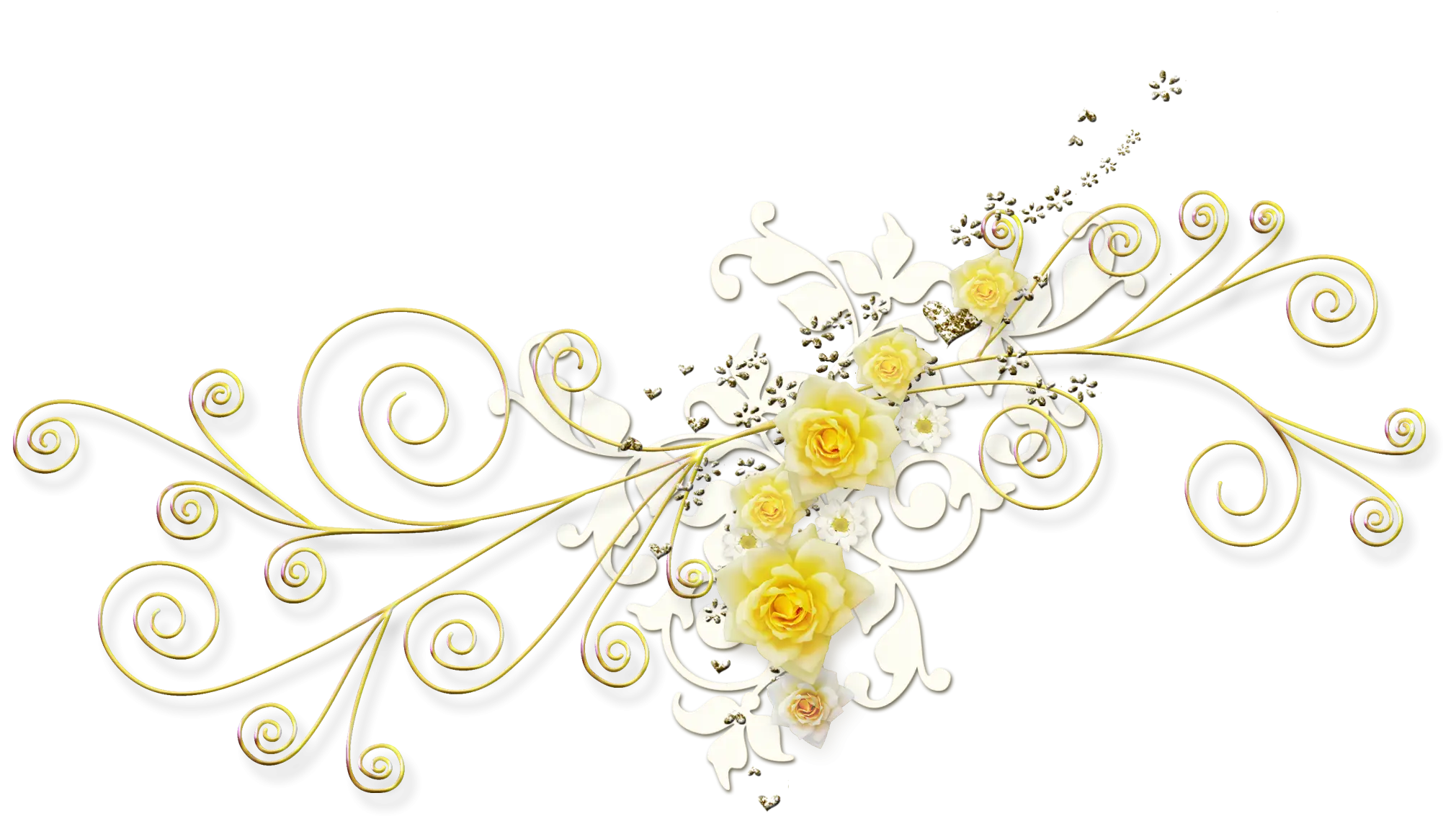 Elegant Yellow Floral Design