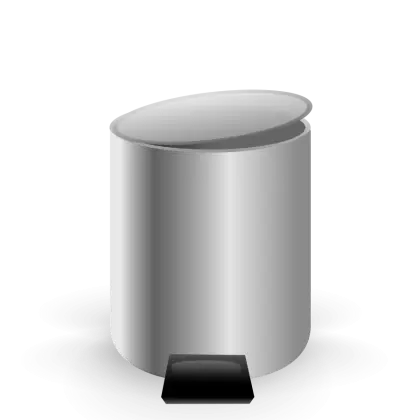 Metallic Trash Bin with Pedal