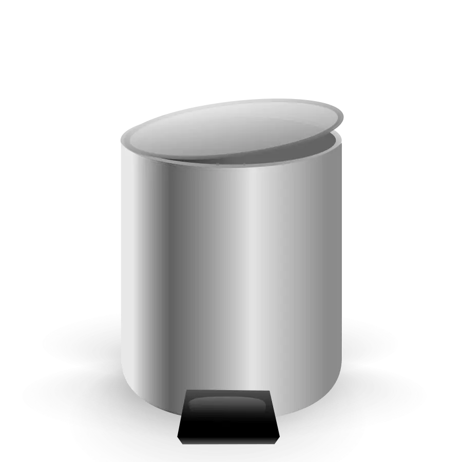 Metallic Trash Bin with Pedal