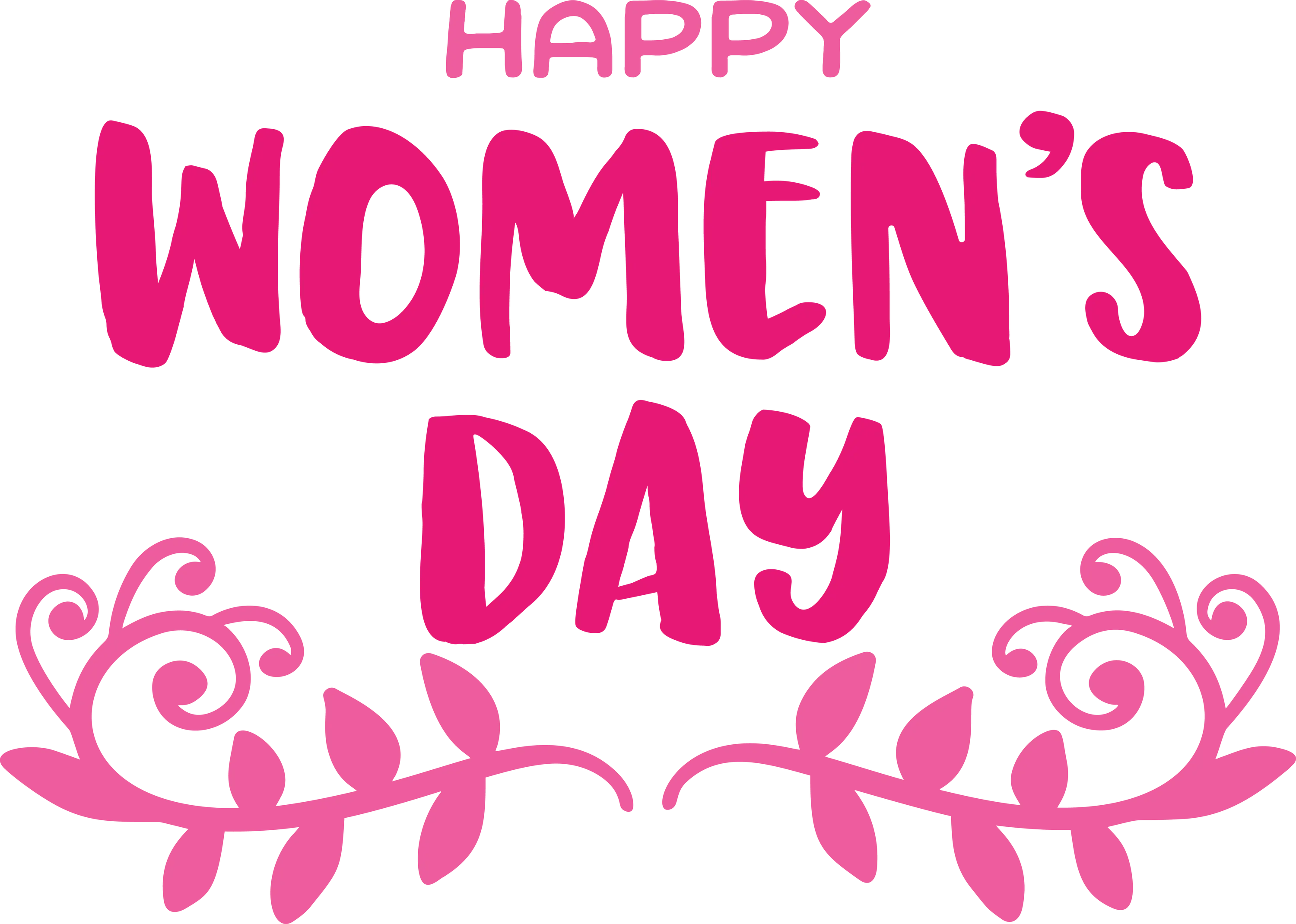 Pink Design for Women's Day Celebration