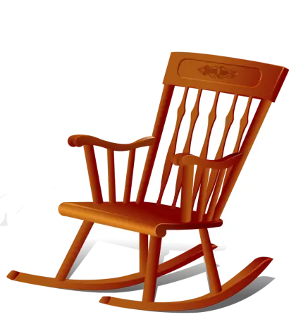 Wooden Rocking Chair Illustration