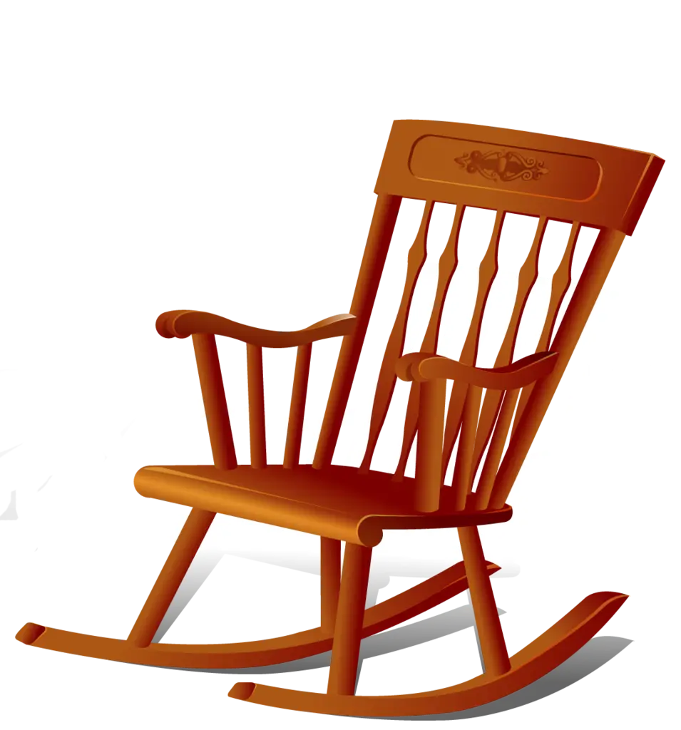 Wooden Rocking Chair Illustration