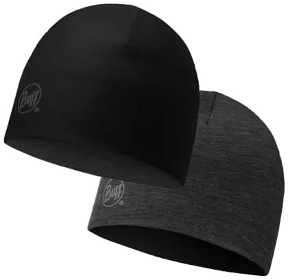 Black and Gray Winter Beanie Hat Set