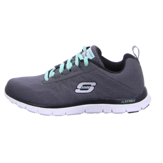 Gray and Aqua Running Sneakers