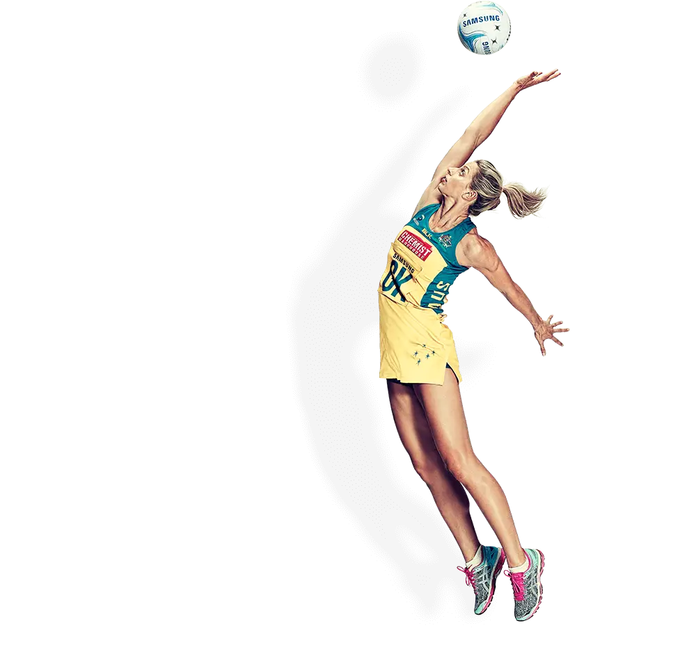 Netball Player Jumping