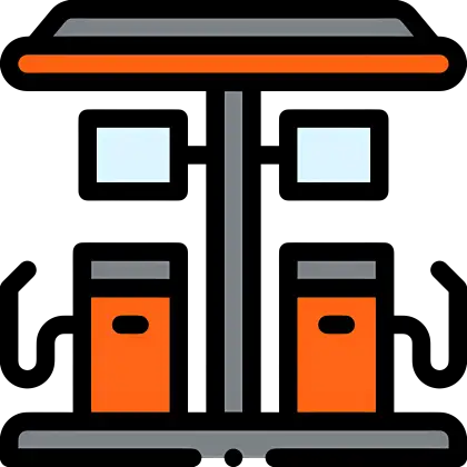 Orange Gas Station
