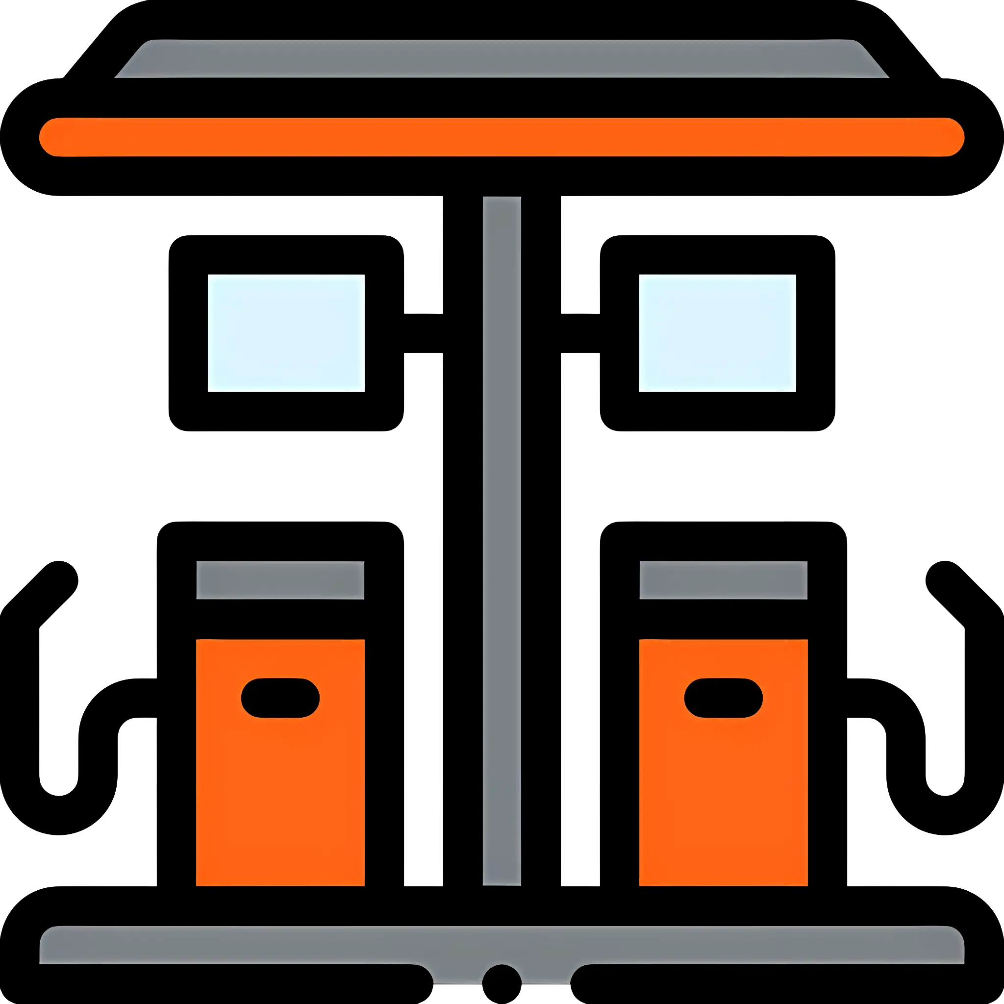 Orange Gas Station