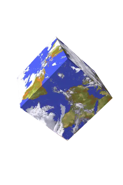 3D Earth Cube Model
