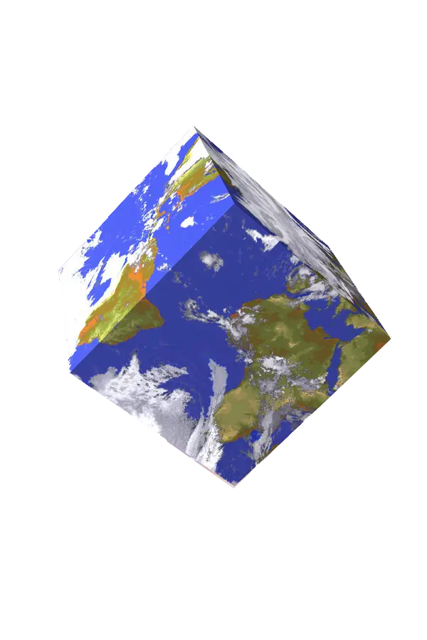 3D Earth Cube Model