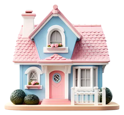 Small cute doodle house