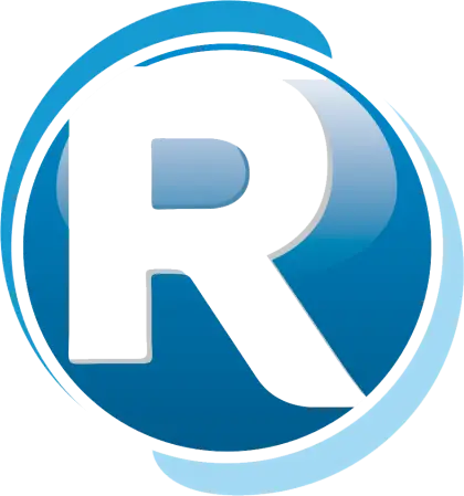 Circular Blue R Logo Design