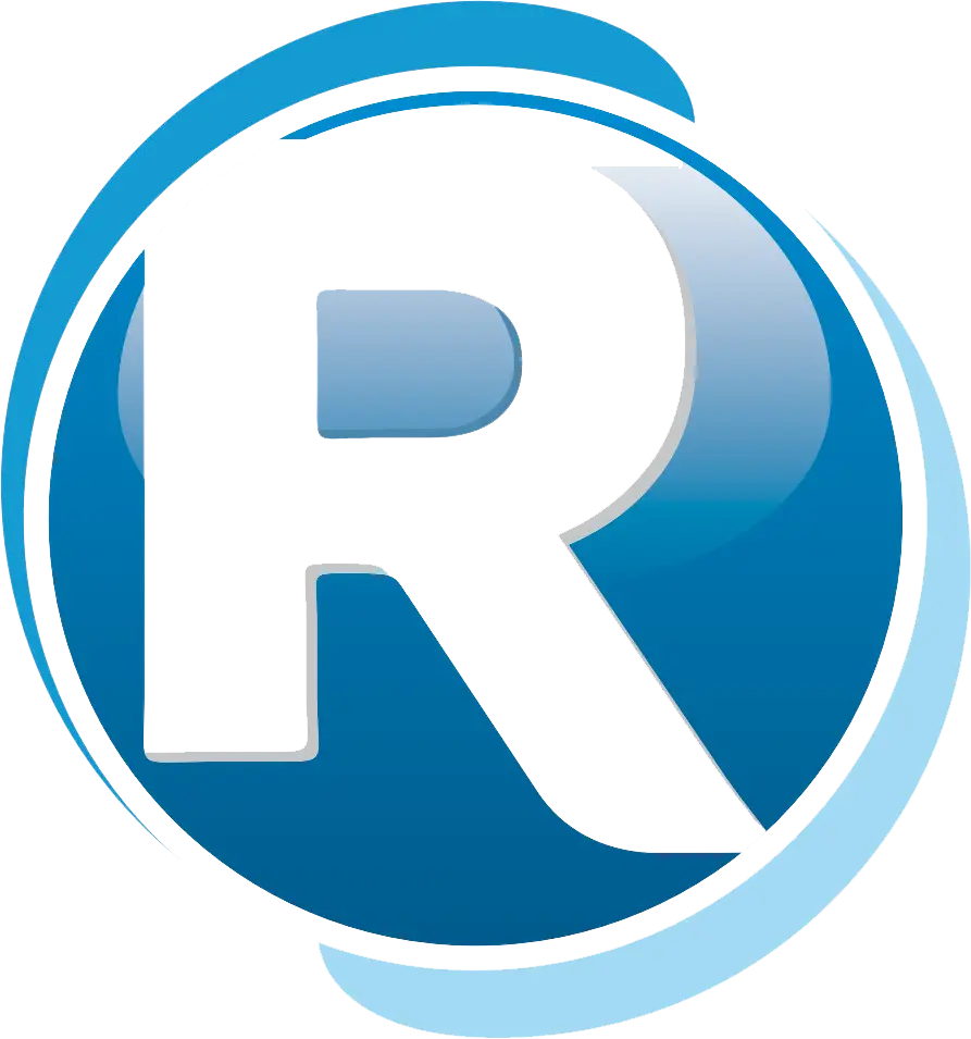 Circular Blue R Logo Design