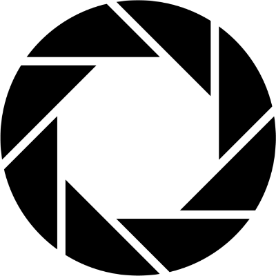 Black Camera Shutter Icon for Photography