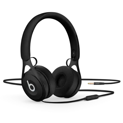 Black Over-Ear Headphones with Wired Connection