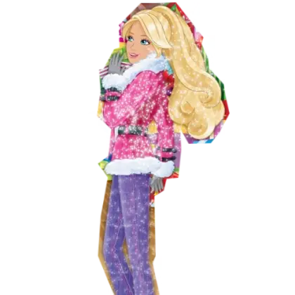 Barbie doll in winter outfit