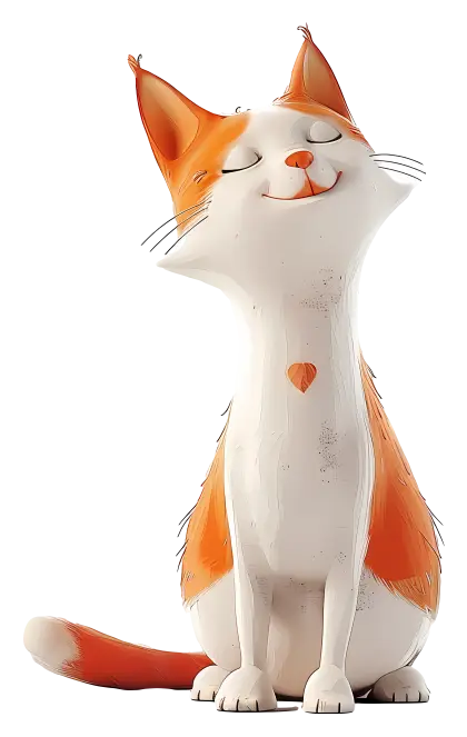 Cute Orange and White Cat