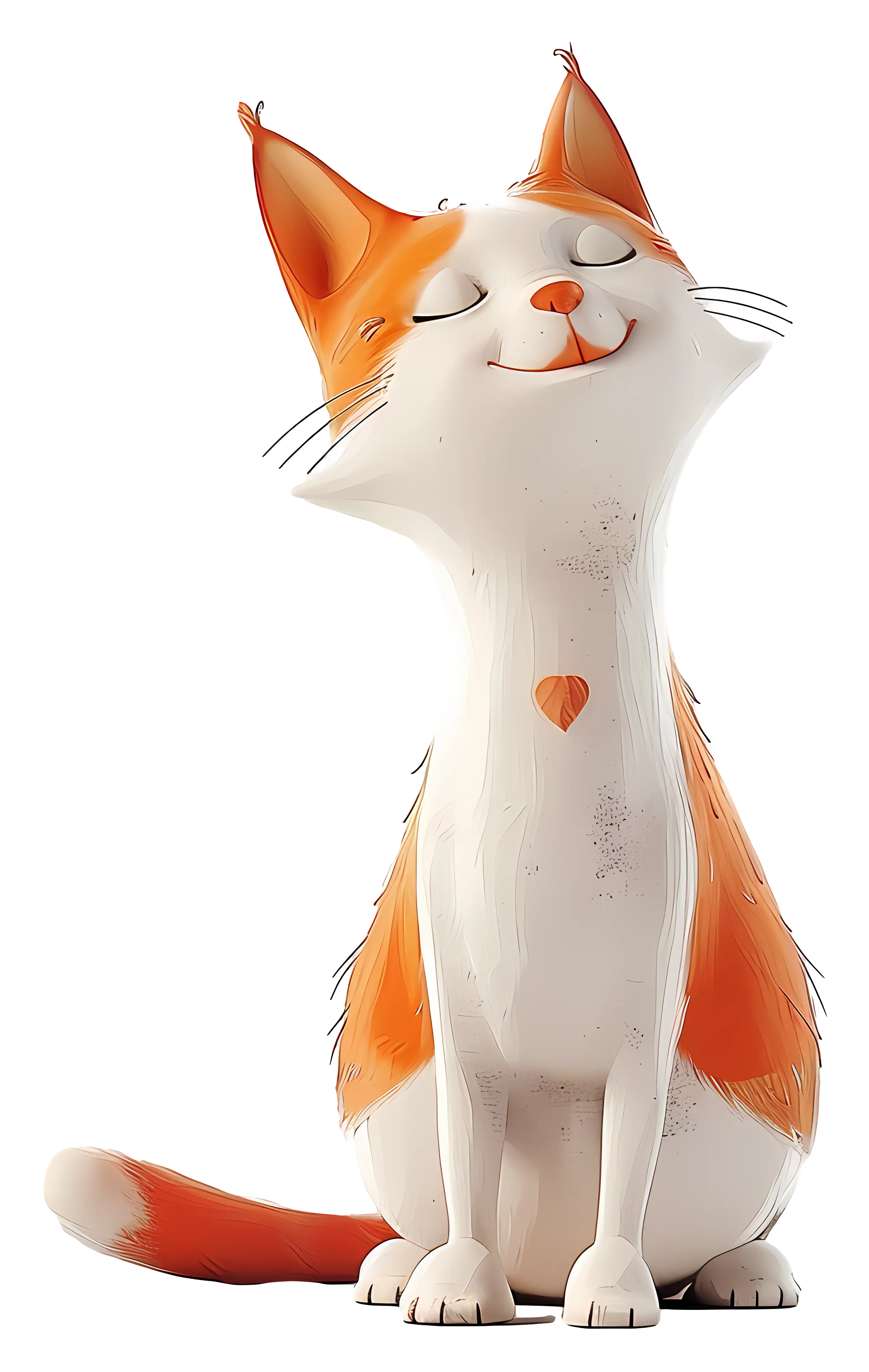 Cute Orange and White Cat