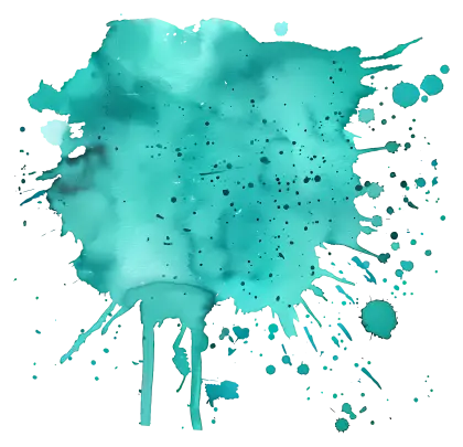 Turquoise Watercolor Splash Design