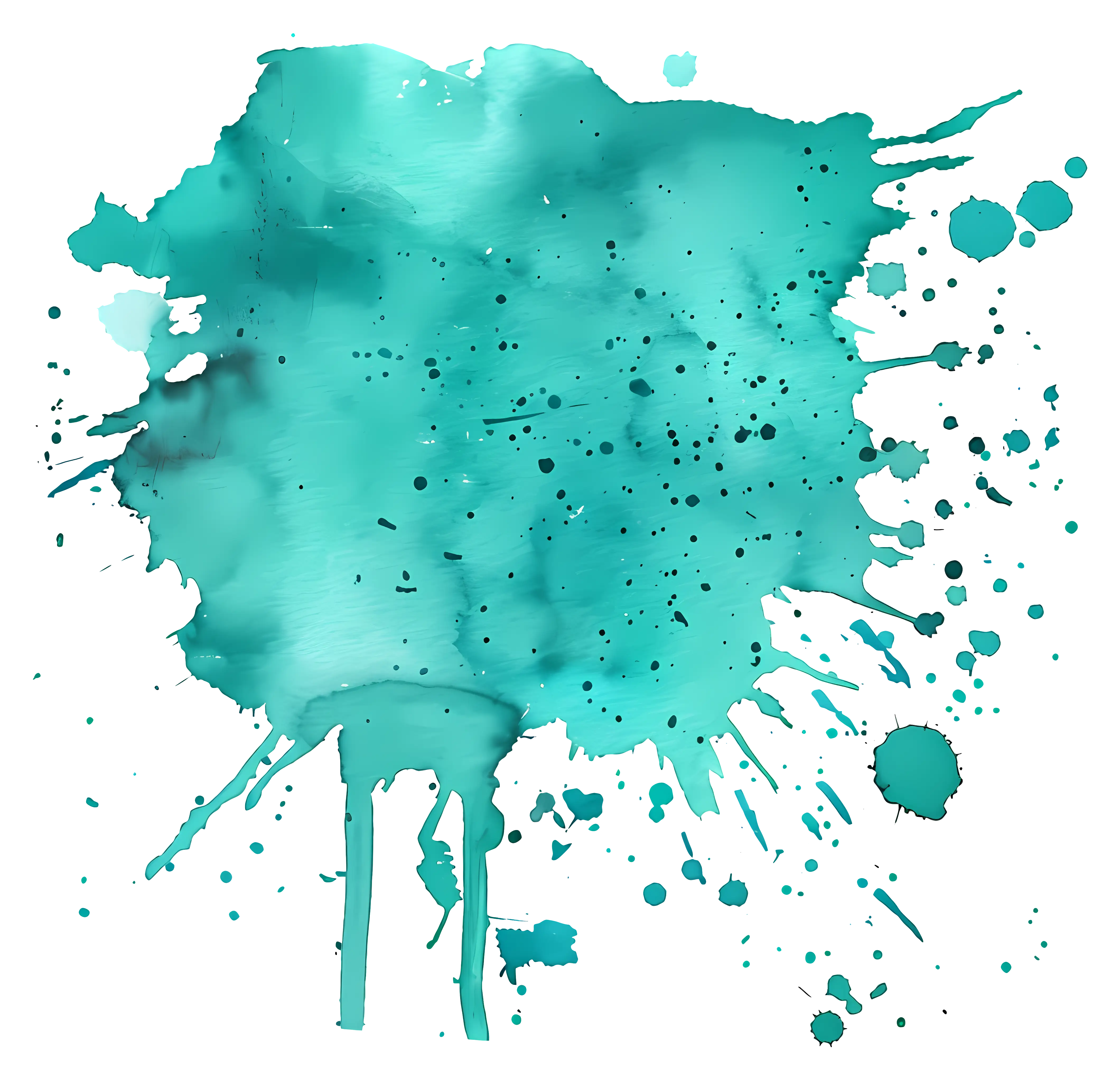 Turquoise Watercolor Splash Design