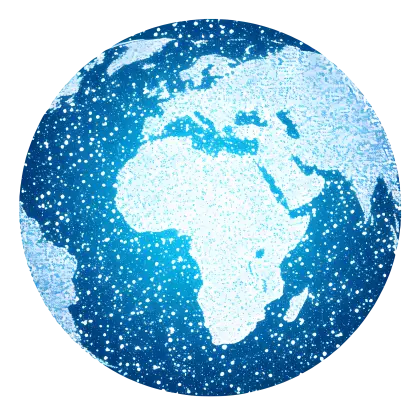 Blue Earth with Stars