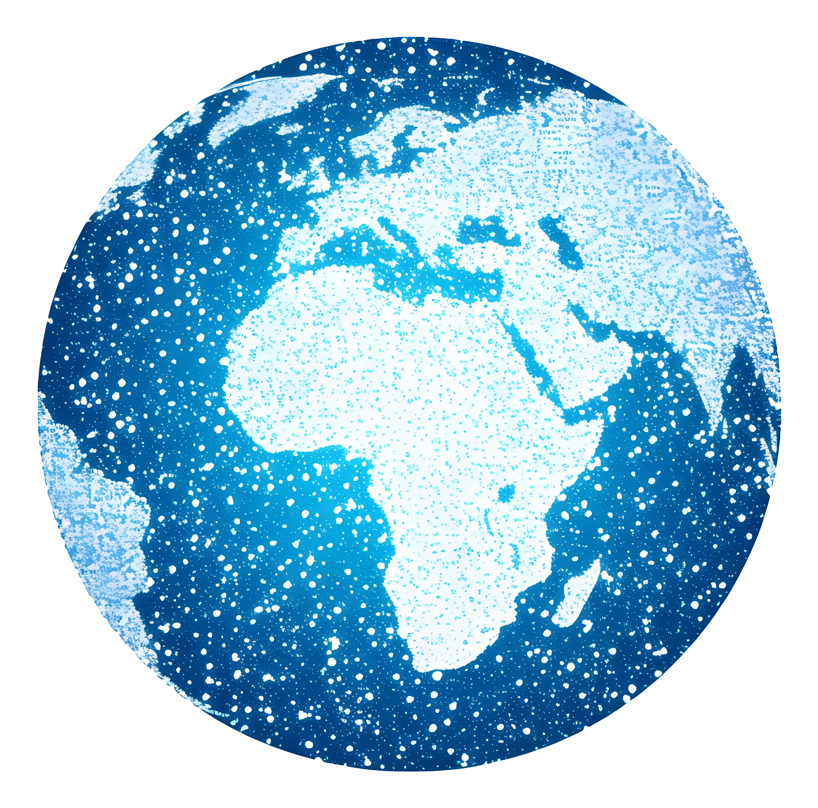 Blue Earth with Stars