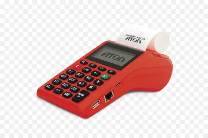 Compact Red Payment Terminal