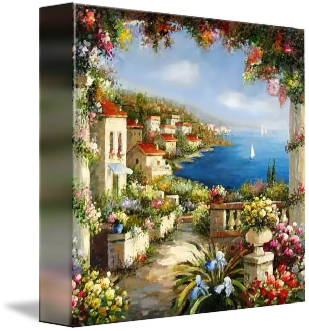 Beautiful Mediterranean Landscape Painting