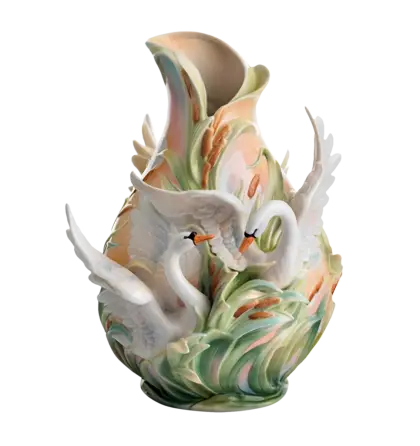 Swan Decorative Ceramic Vase
