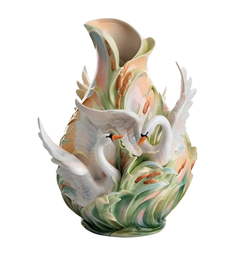 Swan Decorative Ceramic Vase