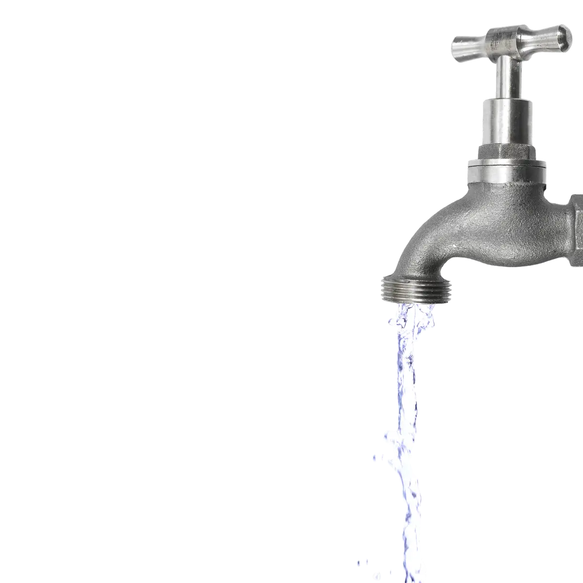 Water Faucet with Flowing Water