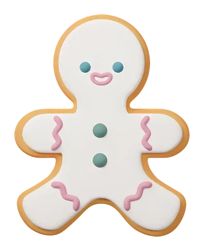 Decorated Gingerbread Man Cookie