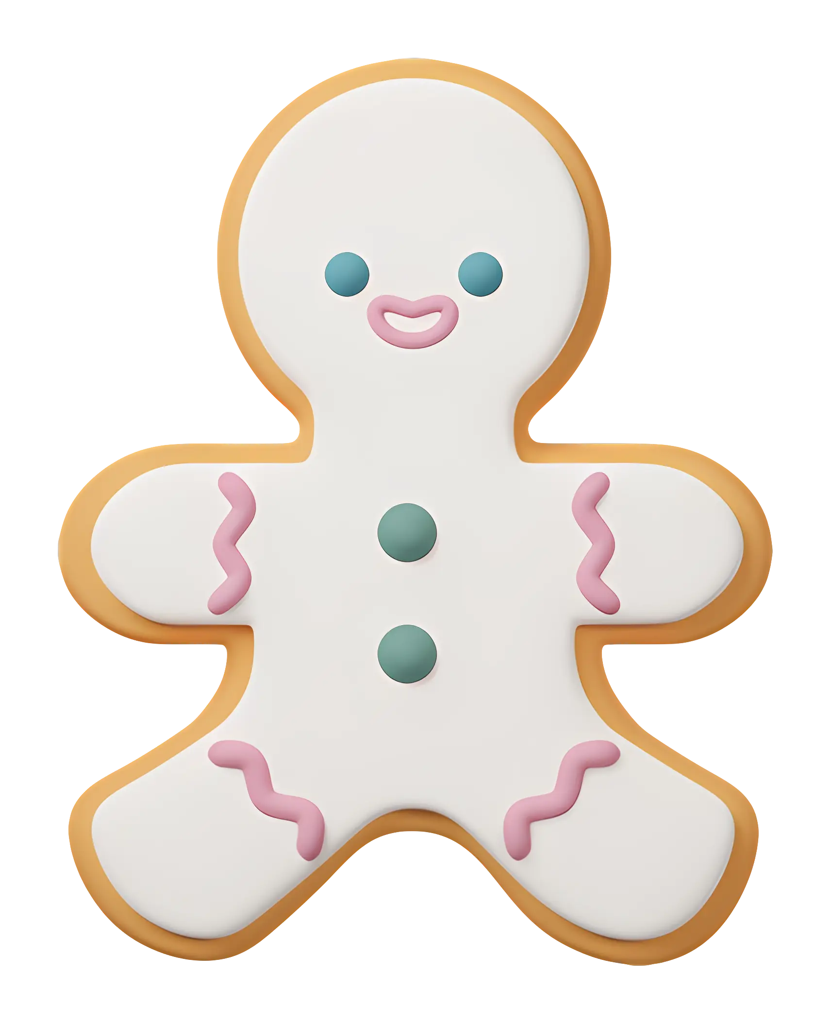 Decorated Gingerbread Man Cookie
