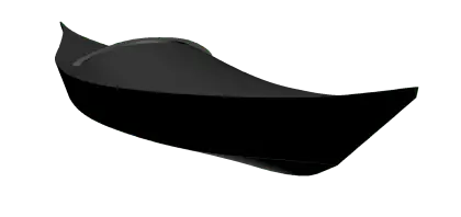 Black Abstract 3D Object with Minimalist Design