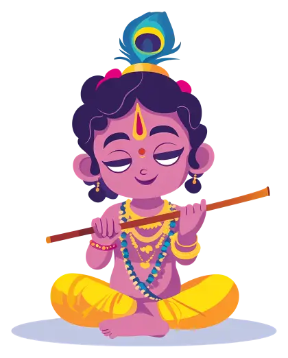 Little Krishna Playing Flute