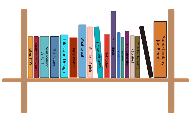 Bookshelf with Colorful Books in a Neat Arrangement